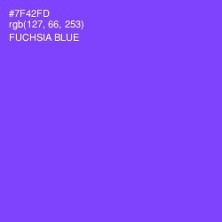 #7F42FD - Fuchsia Blue Color Image
